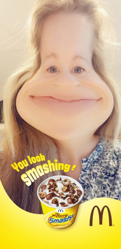Bilde av Smash filter på snapchat
