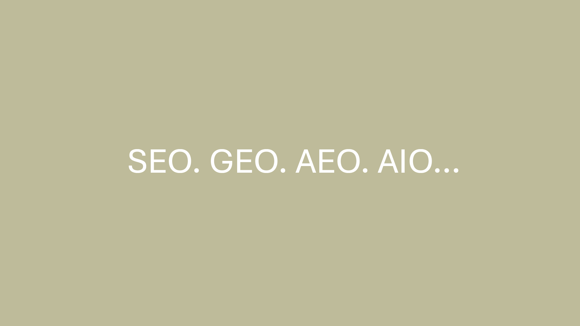 SEO, AEO, GEO og AIO. Hva betyr det egentlig?